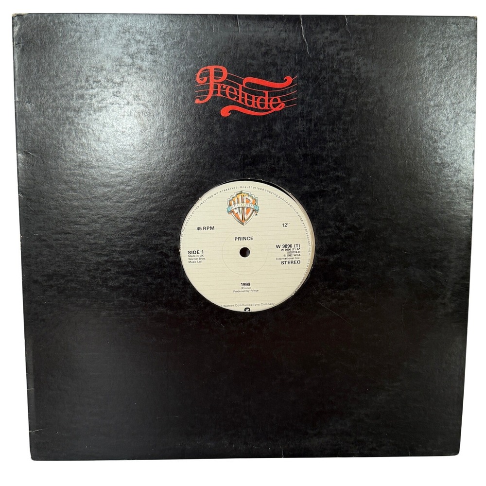 Prince - 1999 12" Vinyl Single | 45 RPM UK Pressing W 9896 (T)‎ 1982 DMSR 12"